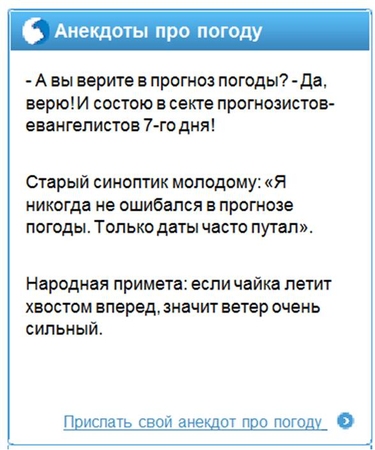 Анекдот про хорошую погоду Анекдот про хорошую погоду