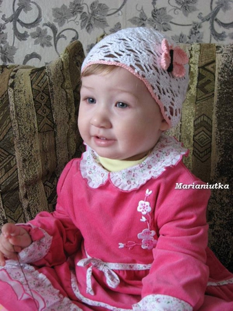 Ажурная шапочка-2 - Рукоделие - Babyblog.ru - апочки вязаные