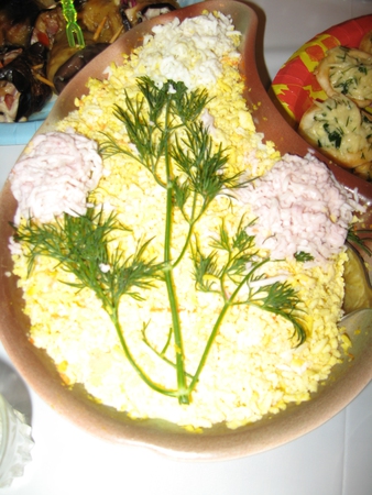 Мимоза из горбуши без картофеля рецепт