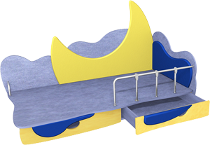 Кровать для детей Месяц 1 (изголовье справа, расцветка 1
