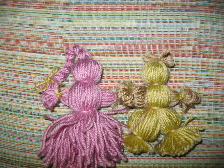 Мастерим с детьми! Простая кукла из ниток.