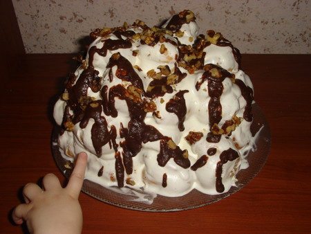 Торт «Фантазия»из заварных шариков : Торты, пирожные