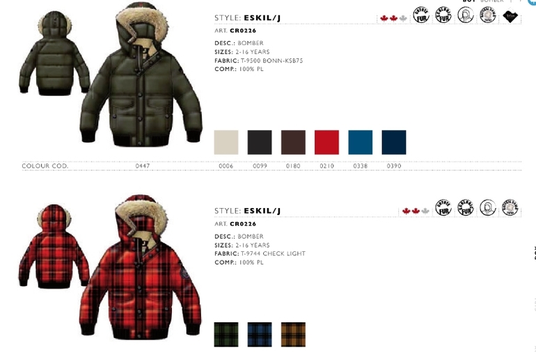 Канадские пуховики - мальчики