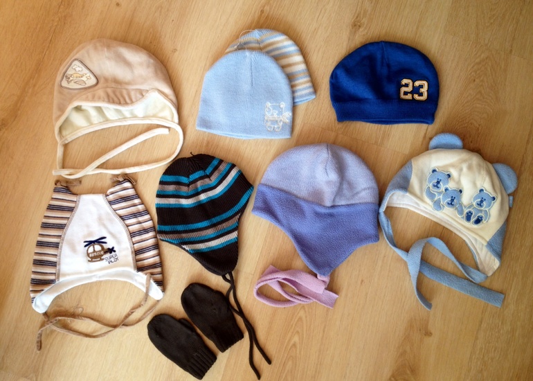 Шапочки, панамки на мальчика. С полугода до 2х лет.